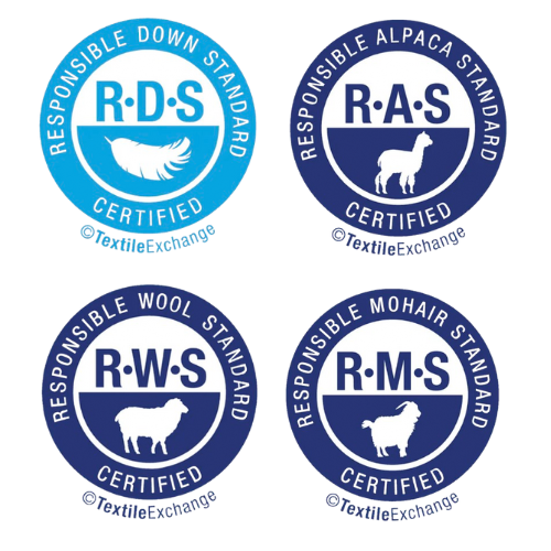 logo RWS/RMS/RAS/RDS. marques de vêtements éco responsable